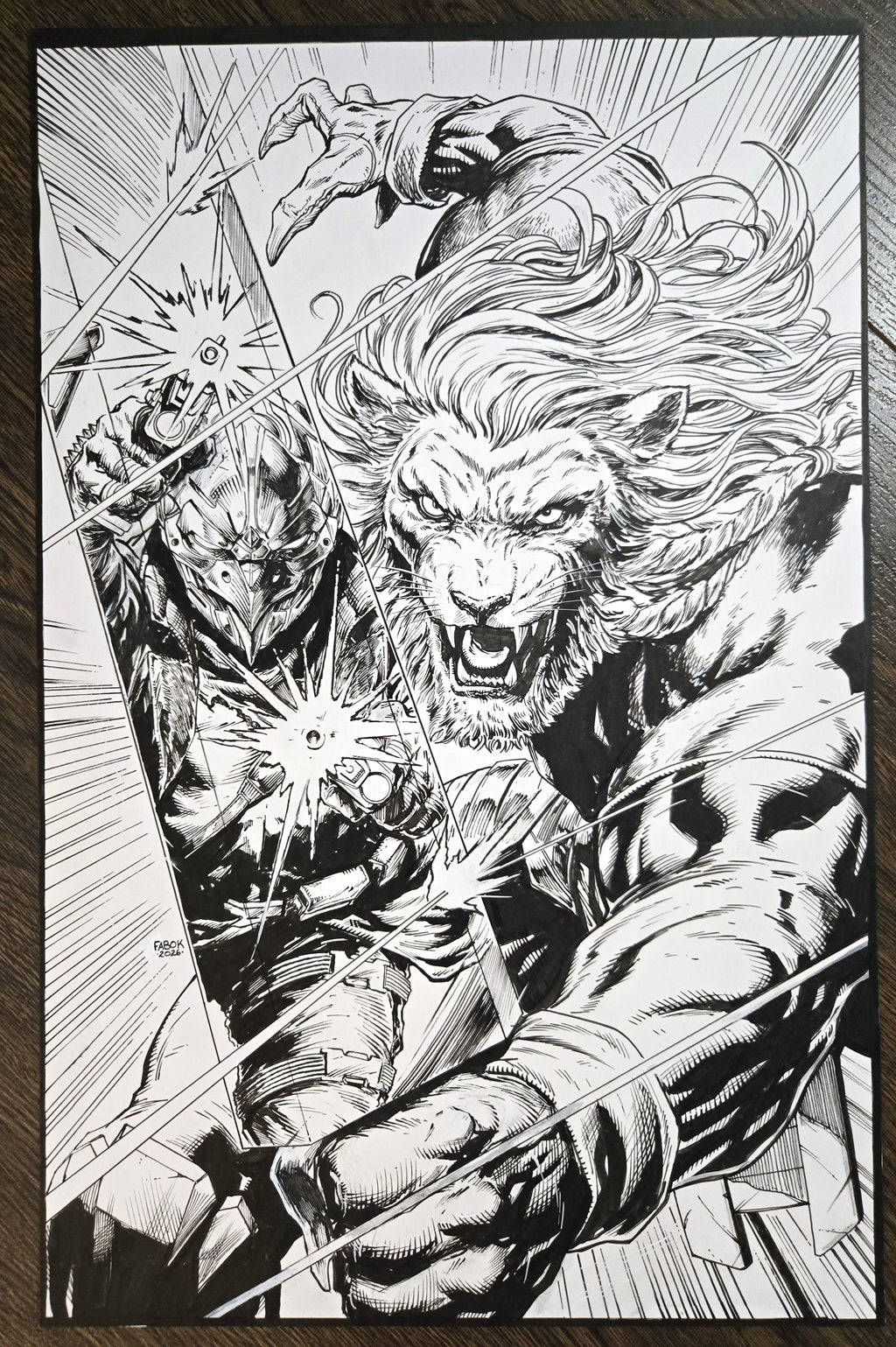 Rook: Exodus- Battle Beast cover Original Art