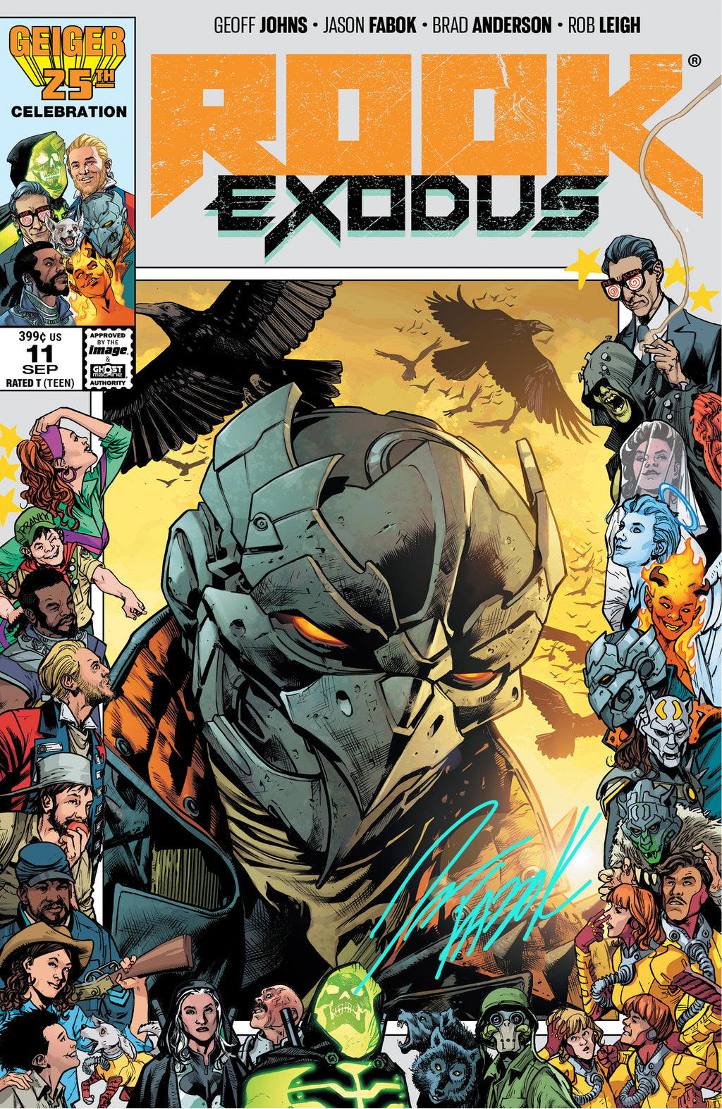 Rook: Exodus Issue 11- Bryan Hitch Geiger 25th - Signed Comic Book