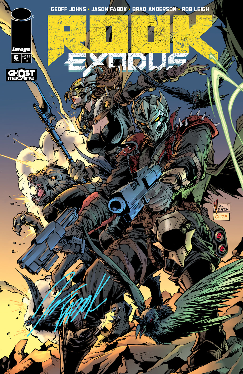 Rook: Exodus Issue 6 -V Ken Marion Variant- Signed Comic Book