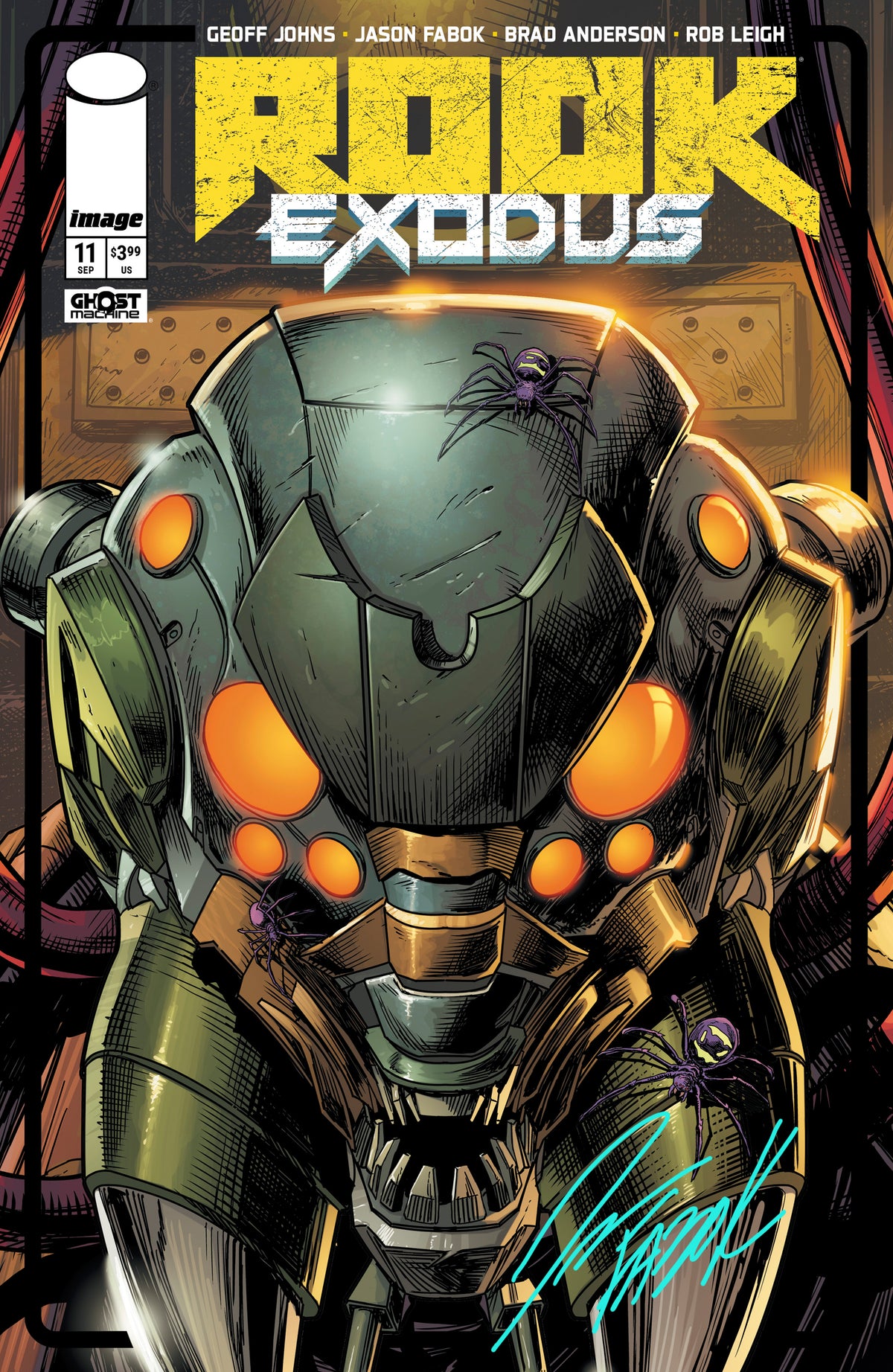 Rook: Exodus Issue 11- Arachnid Helmet Variant - Signed Comic Book