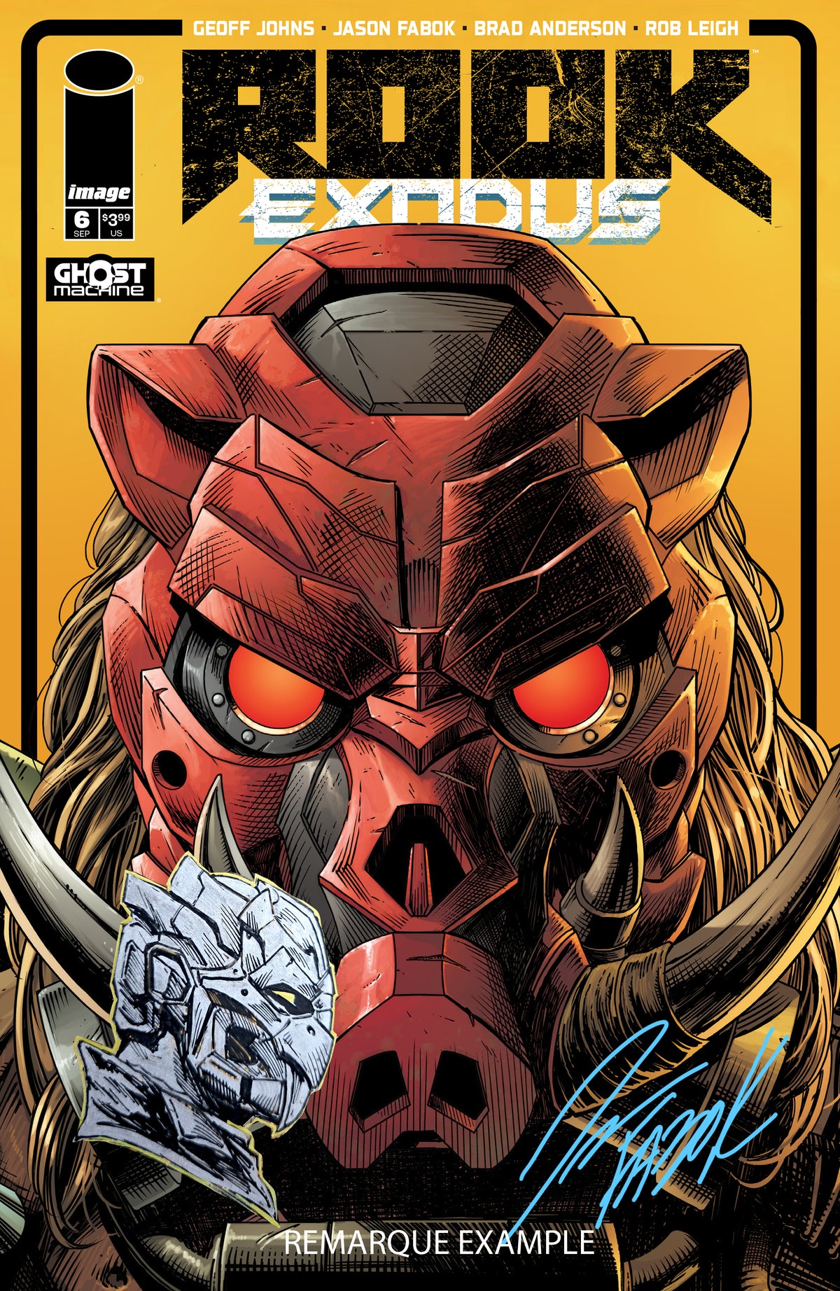 Rook: Exodus Issue 5 - Swine Helmet Variant- Signed Comic Book