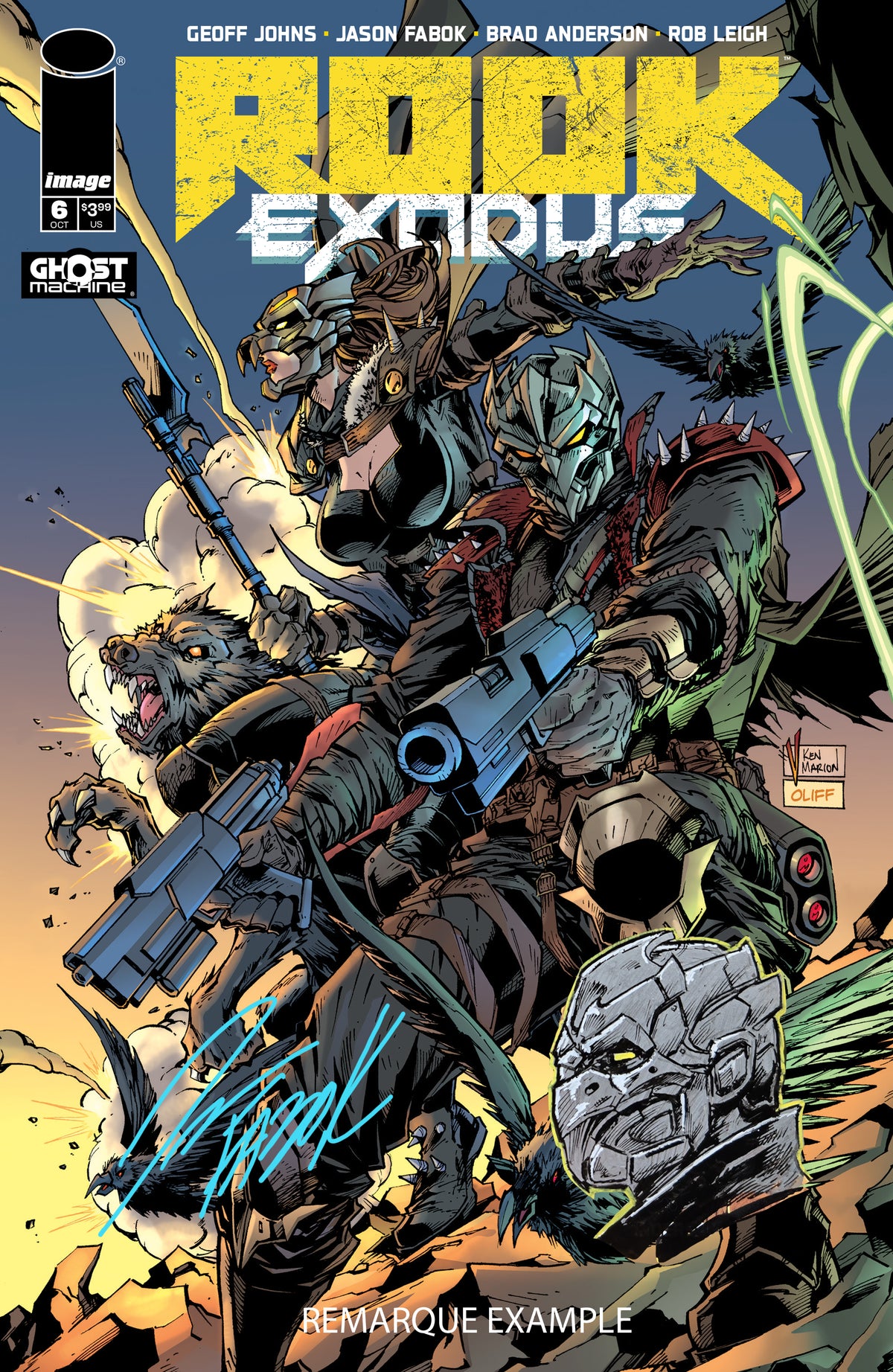 Rook: Exodus Issue 6 -V Ken Marion Variant- Signed Comic Book