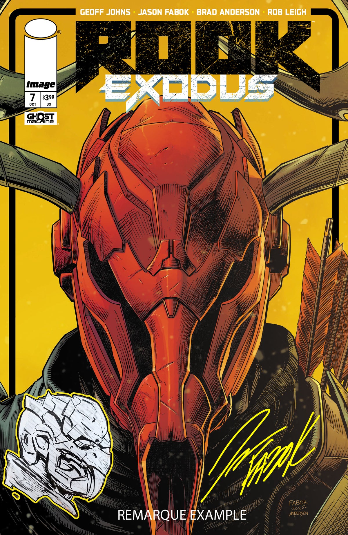 Rook: Exodus Issue 7 - Stag Helmet Variant- Signed Comic Book