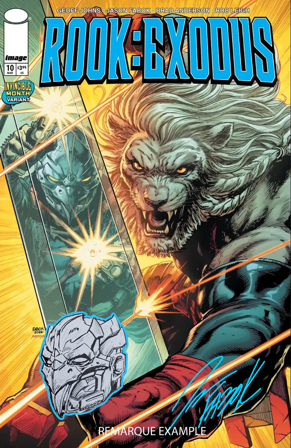 Rook: Exodus Issue 10 -Invincible Month Battle Beast Variant - Signed Comic Book