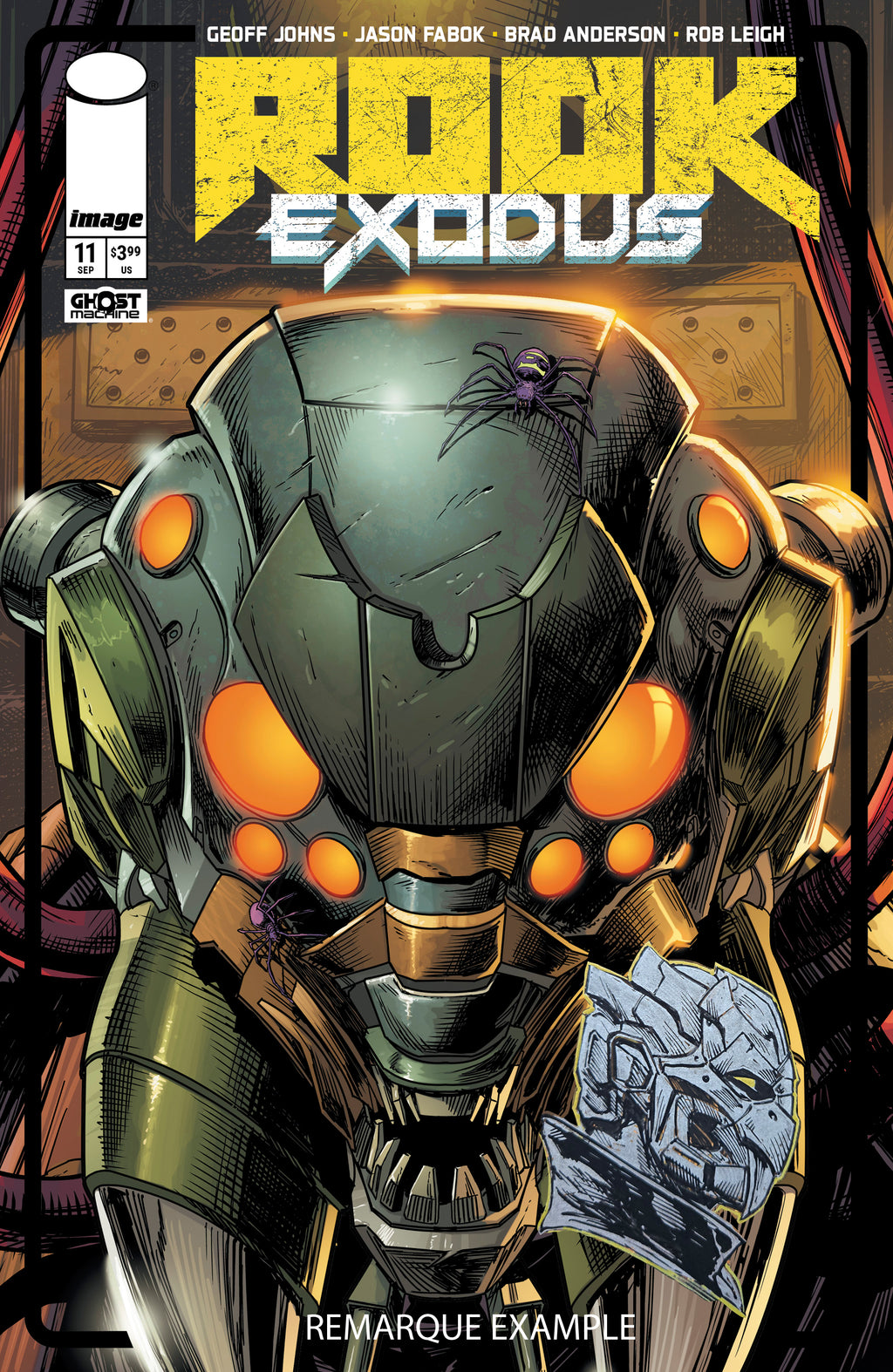 Rook: Exodus Issue 11- Arachnid Helmet Variant - Signed Comic Book